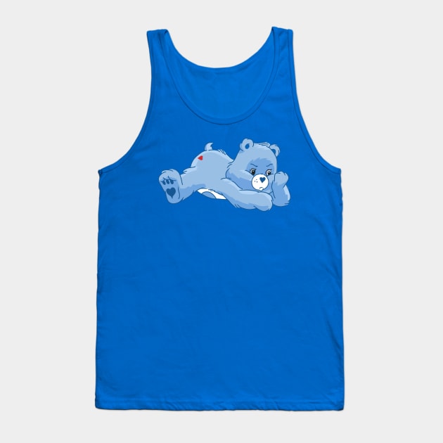 Grumpy bear lying down Tank Top by tailspalette